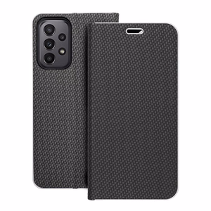 Puhelinkotelo LUNA Book Carbon SAMSUNG A23 5G - musta (m)