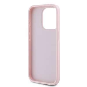Karl Lagerfeld Diagonal Quilted Script Suojakuori iPhone 15 Pro:lle - vaaleanpunainen
