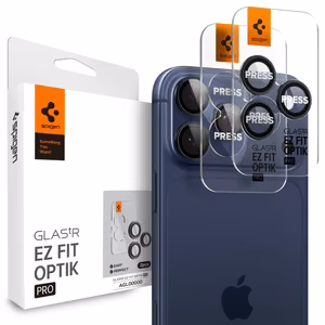 Spigen Optik.tR EZ Fit kameran Näytönsuoja iPhone 14 Pro / Pro Max / 15 Pro / Pro Maxille - Titanium Blue 2 kpl