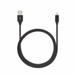 SEEK TOTI USB-A – Micro USB, 2 m punottu kaapeli 2A, musta