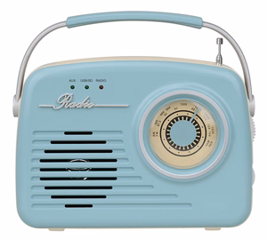 Setty Bluetooth-kaiutin radiolla Retro P350 sininen