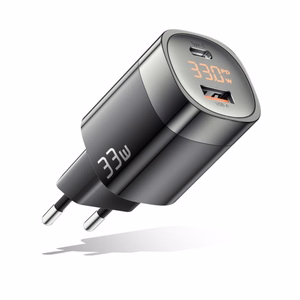 Charger Essager "GaN Ling" Black 33W (PD / QC3.0) with LED display