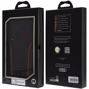 Audi Genuine Leather MagSafe S24 S921 black-red hardcase AU-TPUPCS24-R8/D3-RD