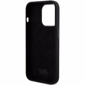 KARL LAGERFELD Suojakuori IPHONE 15 Prolle KLHCP15LSDHKCNK (Silicone KC) musta