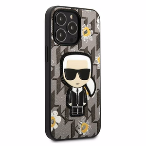 Karl Lagerfeld Flower Ikonik Karl suojakuori iPhone 13 Pro:lle / iPhone 13:lle - harmaa