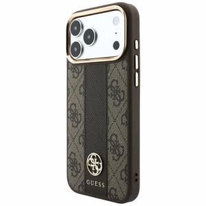 Kotelo mallille IPHONE 18 Pro Max/17 Pro Max MagSafe-yhteensopiva (Stripe Round and Classic Logos 4G) (väri: ruskea)