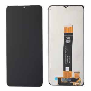 Samsung A127 A12s 2021 LCD-näyttö kosketusnäytöllä, musta ORG