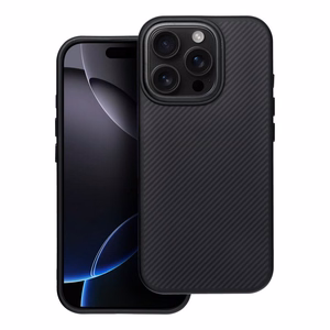 Suojakuori iPhone 16 PRO:lle Carbon Elite Mag Cover MagSafe-yhteensopiva musta