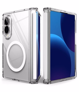 Ringke Fusion Flap Magnetic -suojakuori laitteelle Samsung Galaxy Z Fold 8, MagSafe-yhteensopiva – läpinäkyvä