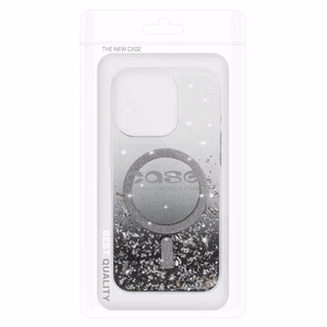 Tel Protect Moonlite Magsafe suojakuori Samsung Galaxy S25:lle musta läpinäkyvä