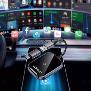 Acefast QC1 langaton CarPlay/Android Auto -adapteri musta