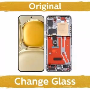 LCD-näyttö yhteensopiva Huawei P50 kehyksellä / musta / (Uusittu: Kiina)