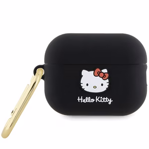 Hello Kitty Silicone 3D Kitty Head suojakuori AirPods Pro 2 (2022/2023):lle - musta