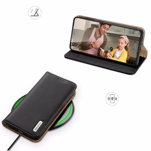 Dux Ducis Hivo Nahka Flip Cover Aitoa nahkaa Lompakko korteille ja asiakirjoille Samsung Galaxy S22 + (S22 Plus) Musta