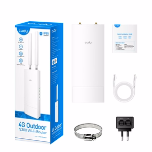Cudy LT400 langaton reititin Fast Ethernet yksikaistainen (2.4 GHz) 4G valkoinen