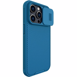 Nillkin CamShield Pro Case iPhone 14 Pro panssaroitu suojus kameran suojus sininen