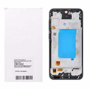 REWA lcd display for SAMSUNG A36 OLED black with frame