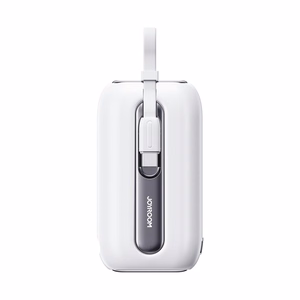 Joyroom mini powerbank 10000mAh värikäs sarja 22.5W, jossa on 2 sisäänrakennettua USB C ja Lightning kaapelia vaaleanpunainen (JR-L012)