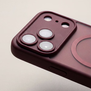 Mag Matt Suojakuori iPhone 14 6,1:lle tummanpunainen kamerasuoja