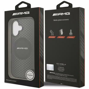 AMG Double Layer Läpinäkyvä Graphics MagSafe Suojakuori iPhone 17:lle - Musta