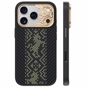 Musta Benks Magnetic Armor Pro Knight kevlar- ja metallikehyksinen suojakuori (C.K.FL.AP.GD.B073) malleihin iPhone 18 Pro Max / iPhone 17 Pro Max Camera Control -painikkeella