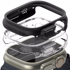Ringke Slim 2-pakkaus kotelo Apple Watch Ultra 1/2 (49mm) - kirkas ja mattamusta