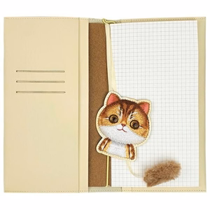 NIMMY setti 2in1 muistikirja + kynä BIG EYED PET 2.0 Kissa khaki