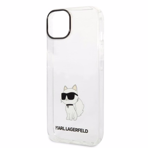 Karl Lagerfeld Ikonik Choupette suojakuori iPhone 14 Plus:lle - läpinäkyvä