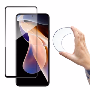 Wozinsky Full Cover Flexi Nano Glass Film karkaistu lasi kehyksellä Xiaomi Redmi Note 11 Pro + / 11 Pro läpinäkyvästi