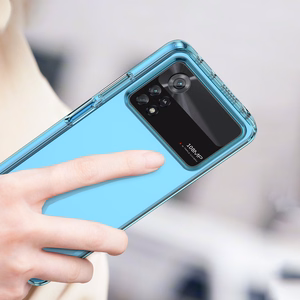 Outer Space Case for Xiaomi Poco X4 Pro 5G cover with a flexible frame blue