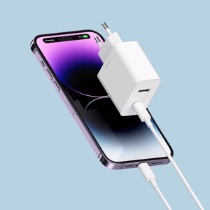 Cuktech A19 wall power adapter 30 W, USB-A and USB-C – white