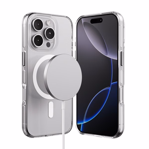 Crong Clear MAG Pro MagSafe suojakuori iPhone 16 Pro -laitteelle, läpinäkyvä