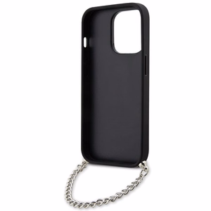 Karl Lagerfeld KLHCP14LSACKLHPK iPhone 14 Pro 6.1 musta/musta kovakuori Saffiano Monogram Chain