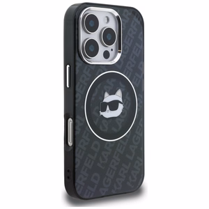 Karl Lagerfeld IML Choupette Head Logo MagSafe Suojakuori iPhone 16 Pro Max - musta