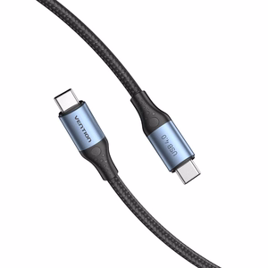 Vention USB 4.0 5A 40Gbps USB-C – USB-C kaapeli, punottu, 1 m