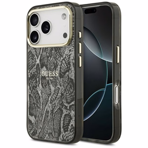 Guess Python Pattern MagSafe -suojakuori iPhone 17 Pro - musta