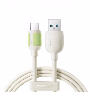 Joyroom S-A53 3A USB-A - USB-C -kaapeli fluoresoivalla kärjellä 1,2 m - beige