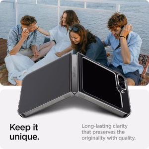 Spigen AirSkin case for Samsung Galaxy Z Flip6 / Z Flip7 FE, crystal clear