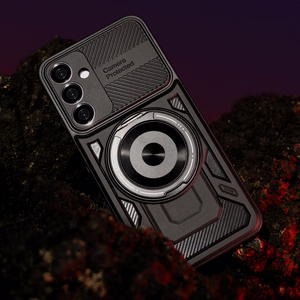 Defender Armor Mag -kotelo Samsung Galaxy S24 / S25, musta