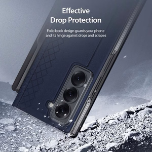 Dux Ducis BRIL suojakuori kynätelineellä Samsung Z Fold SE / W25 sininen