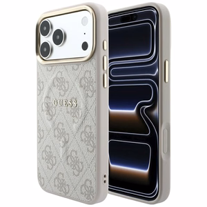 Guess Embossed 4G Classic MagSafe suojakuori mallille iPhone 17 Pro Max / 18 Pro Max – väri: vaaleanpunainen