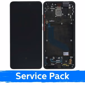 LCD display compatible with Xiaomi Mi 9T (Mi 9T Pro) with frame Carbon Black (service pack)