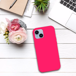 Tel Protect Silicone Premium iPhone 15 Plus:lle vaaleanpunainen