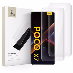 Tech-Protect Supreme Protection Karkaistu lasi Xiaomi Redmi Note 14 PRO / 14 PRO+ 5G / Poco X7 5G:lle - läpinäkyvä