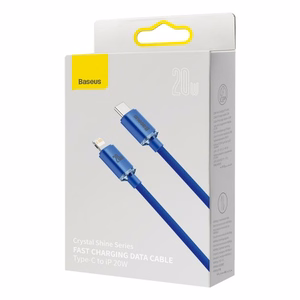 Baseus Crystal Shine USB-C - Lightning kaapeli 2 m 20W (sininen)