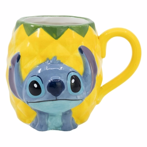 Disney Stitch Pineapple 3D -keramiikkamuki lahjapakkauksessa, 325 ml