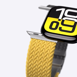 2 kpl AmazingThing Blend Band Apple Watch 45/46/49mm:lle - keltainen-musta / musta