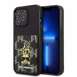 Karl Lagerfeld Karlimals Cardslot suojakuori iPhone 13 Pro:lle / iPhone 13:lle - musta