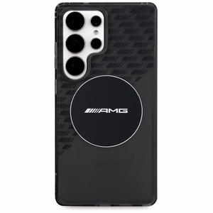 AMG läpinäkyvä Rhombs MagSafe Suojakuori Samsung Galaxy S25 Ultralle - musta