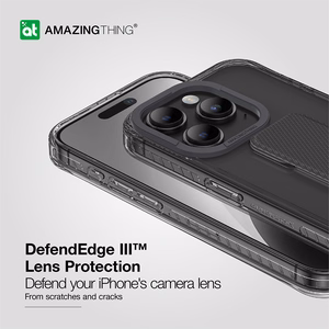 Amazing Thing Titan Pro Holder Suojakuori 10FT IP156.7PTHBK iPhone 15 Pro Max:lle musta jalustalla